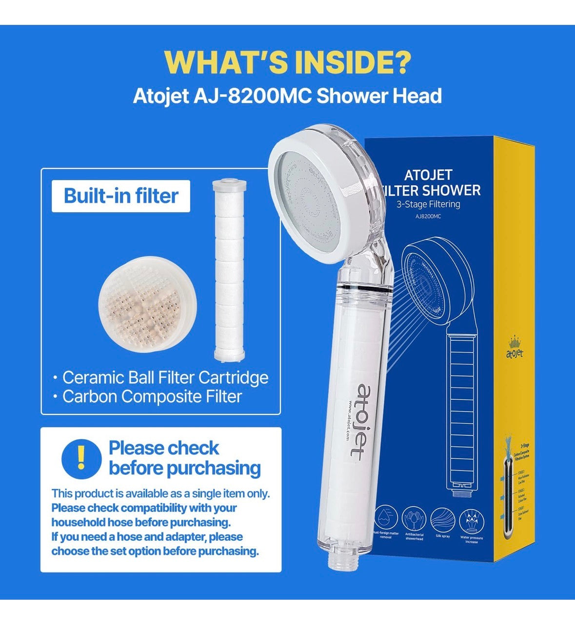 ATOJET Korean Shower Filter Head